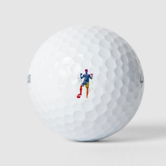 Balles De Golf Soccer player in watercolor (Devant)