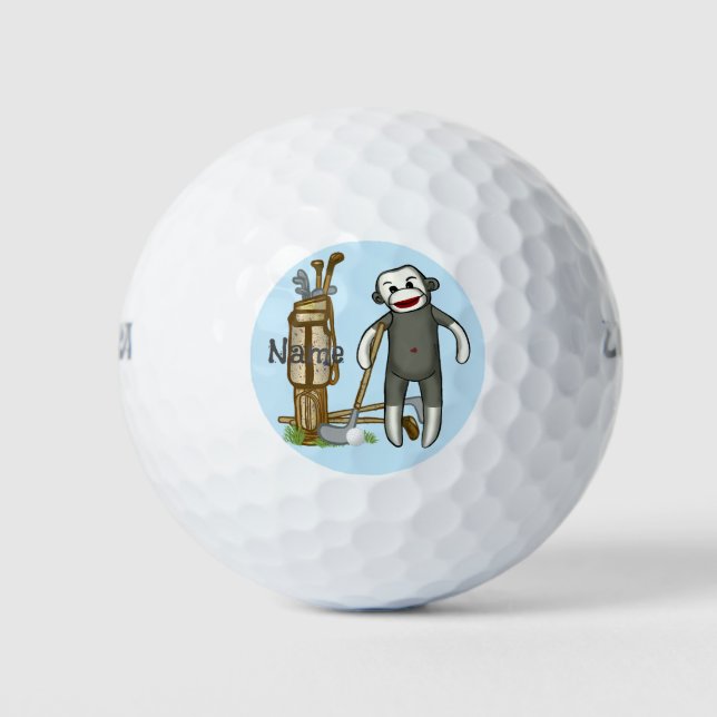Balles De Golf Sock Monkey Golf (Devant)