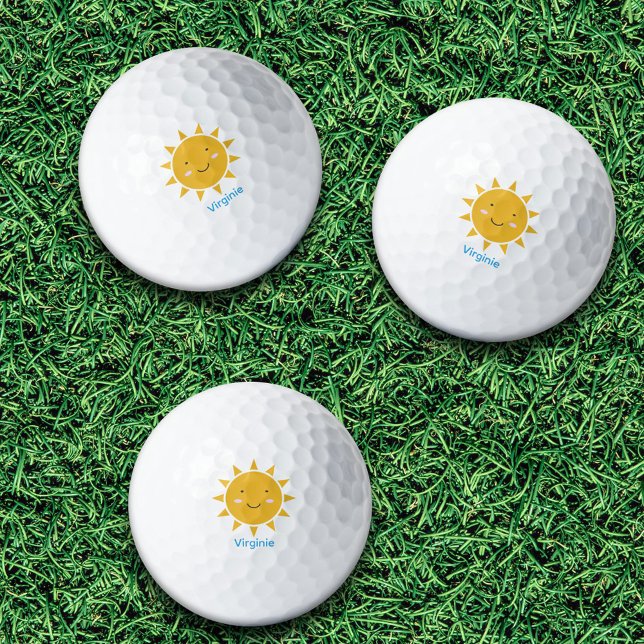 Balles De Golf Soleil mignon (Cute Sun Golf Balls)
