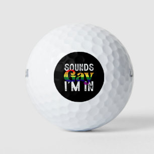 Balles De Golf Sounds Gay I'm In Rainbow LGBT Flag Pride Mois