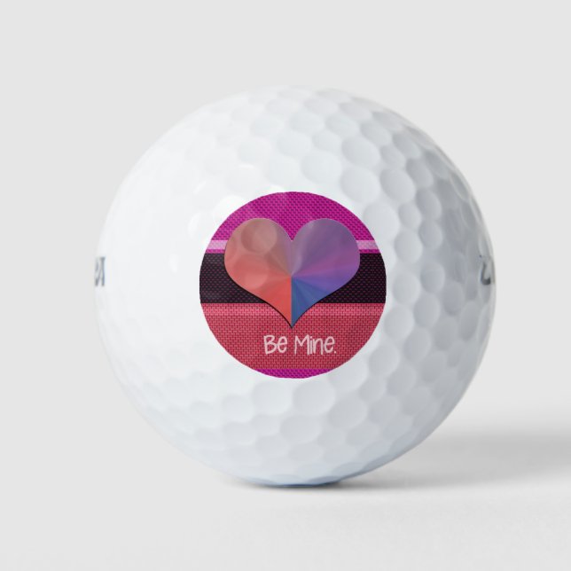Balles De Golf Soyez le coeur réfléchi de Valentine (Devant)