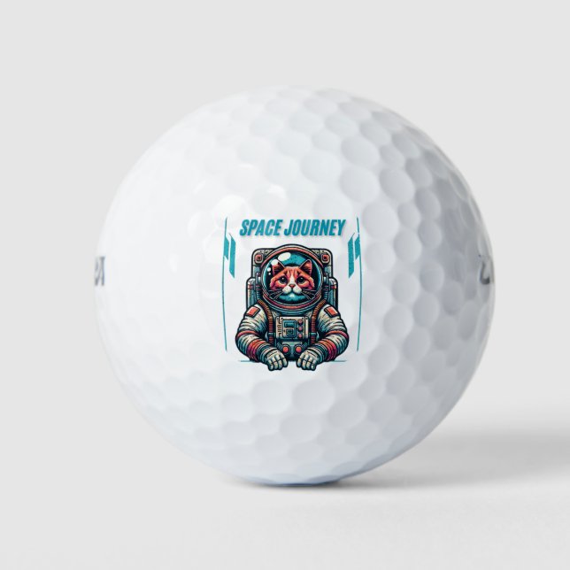 Balles De Golf Space Journey Galaxy Adventure Illustration (Devant)