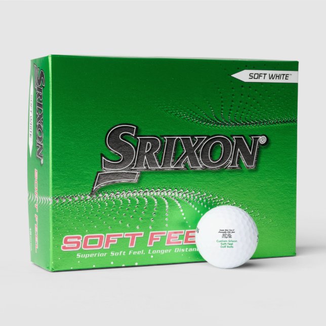 Balles De Golf Srixon Soft Feel 12 Personnalisé (Conditionnement)