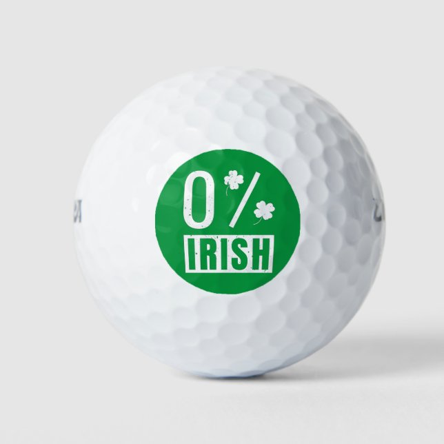 Balles De Golf St Patrick's Day 0% Irish Four Leaf Clover (Devant)