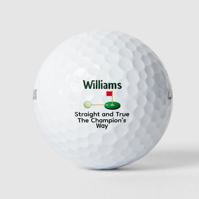 Balles De Golf Straight True Champion Way Personalized Gift (Devant)