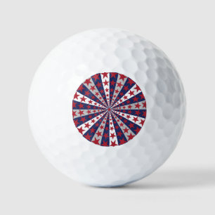 Balles De Golf Sunburst patriotique : Drapeau américain