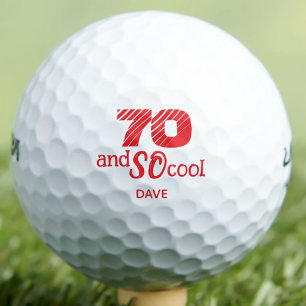 Balles De Golf Super 70e anniversaire cool rouge 70 ans vieux cou