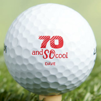 Balles De Golf Super 70e anniversaire cool rouge 70 ans vieux cou