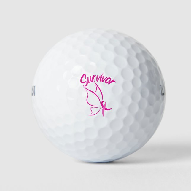 Balles De Golf Survivant du cancer du sein (Devant)