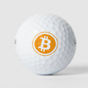 Balles De Golf Symbole Bitcoin Cryptomonnaie