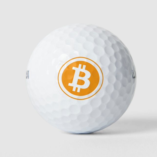 Balles De Golf Symbole Bitcoin Cryptomonnaie (Devant)