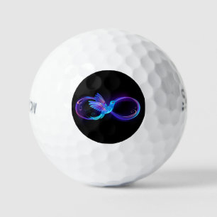 Balles De Golf Symbole de l'infini néon avec colibri lumineux