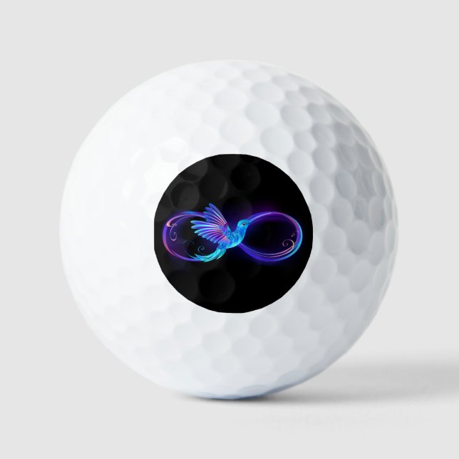 Balles De Golf Symbole de Neon Infinity par Glowing Hummingbird (Recto)