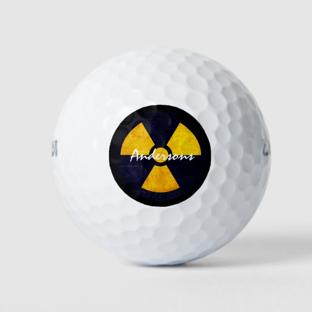 Balles De Golf Symbole de rayonnement en détresse (Devant)