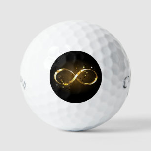 Balles De Golf Symbole d'infini doré