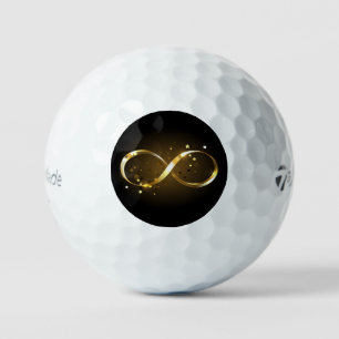 Balles De Golf Symbole d'infini doré