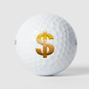 Balles De Golf Symbole en dollars de dégradé Brown