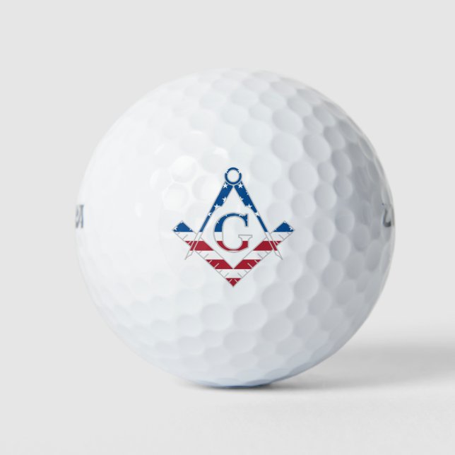 Balles De Golf Symbole Freemasonic des États-Unis (Devant)