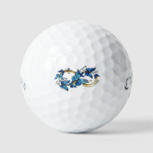 Balles De Golf Symbole infini de papillons Morpho bleus