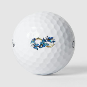 Balles De Golf Symbole Infini de Papillons Morpho Bleus
