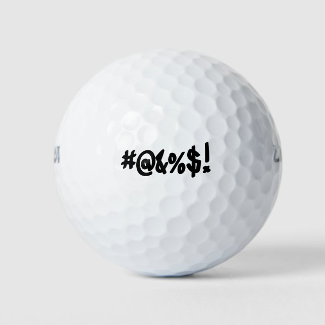 Balles De Golf Symboles amusants de la malédiction de jurer exple (Devant)