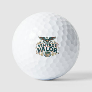 Balles De Golf T-Shirt Vintage Valor Rétro Patriotique