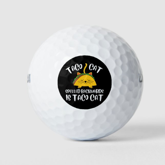 Balles De Golf Taco Cat (Devant)