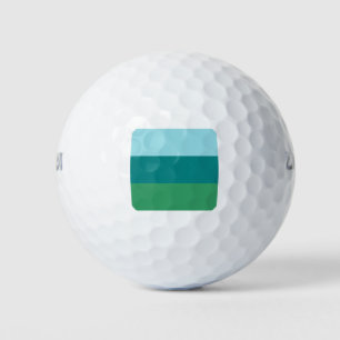 Balles De Golf Tanager Turquoise, Teal Bleu et Kelly Vert Horiz