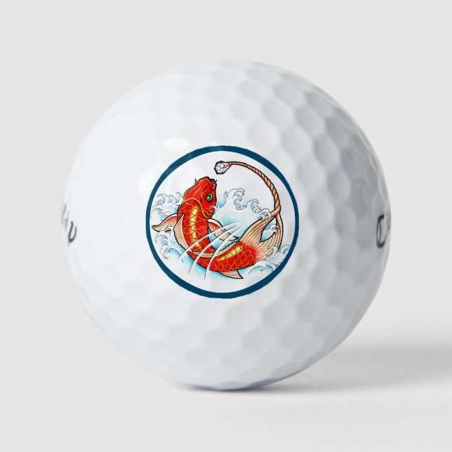 Balles De Golf tatouage japonais classique carpe de poisson koi e (Devant)