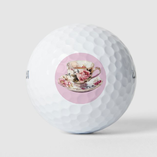Balles De Golf Tea Time Floral (Devant)