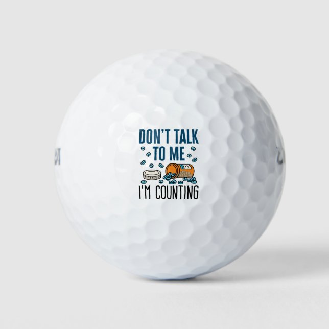 Balles De Golf Technologie pharmaceutique Ne me parlez pas Je com (Devant)