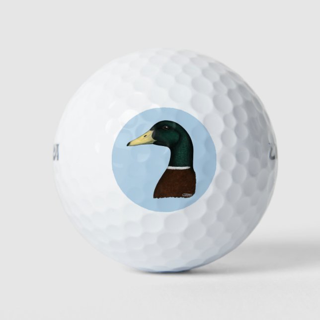Balles De Golf Tête Mallard Drake (Devant)