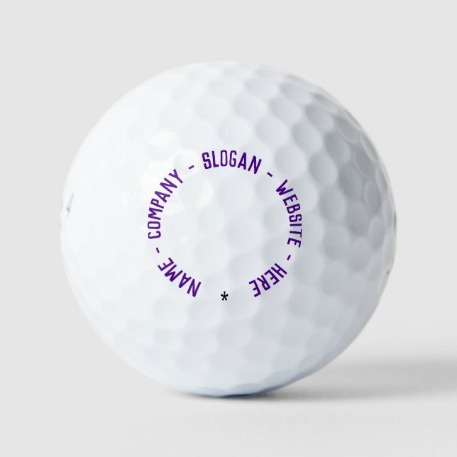 Balles De Golf Texte Personnalisé Vos Timbres Boules De Golf (Devant)