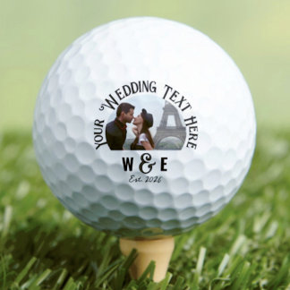 Balles De Golf Texte Vintage Personnalisé Golf Ball Wedding Faveu