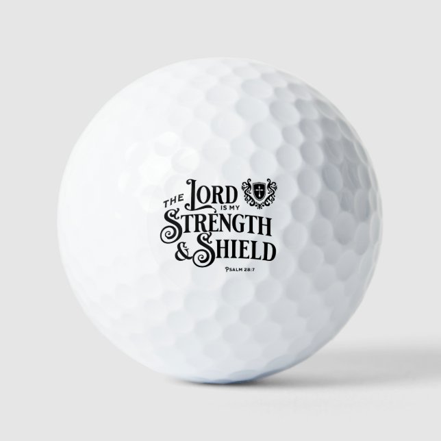 Balles De Golf The Lord is my Strength & Shield Royalty  (Recto)