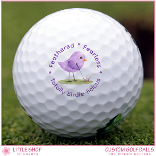 Balles De Golf Thème Birdie Femme Personnalisable