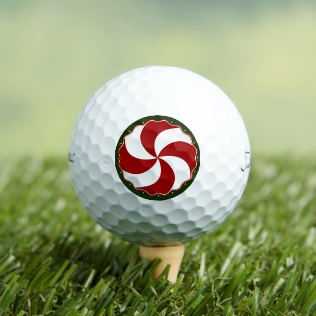 Balles De Golf Thème de Noël de la menthe poivrée (T-shirt Insitu)