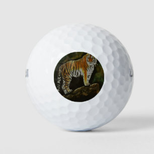 Balles De Golf Tiger debout Safari Animal Art