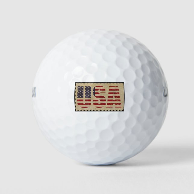 Balles De Golf Timbre américain (Devant)