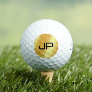 Balles De Golf Titleist Pro V1 Élégant Monogramme Noir Et Or
