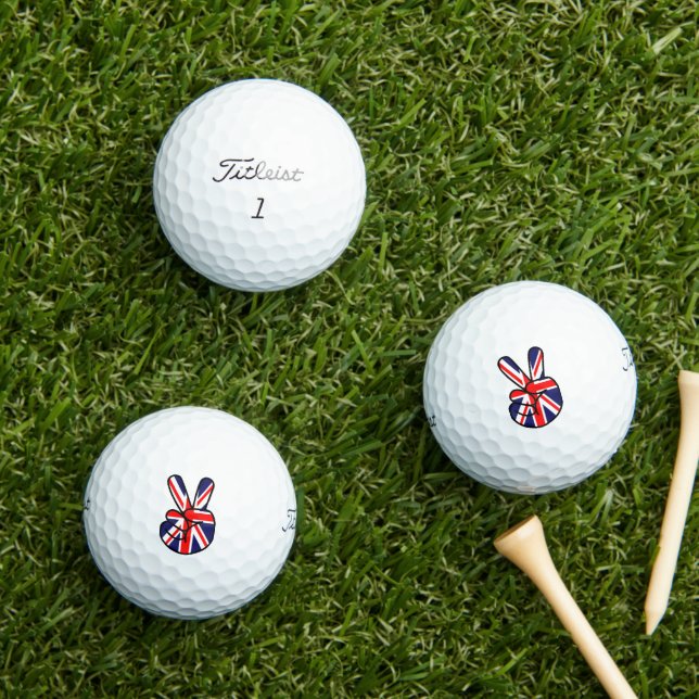 Balles De Golf Titulaire du drapeau britannique (Herbe in situ)