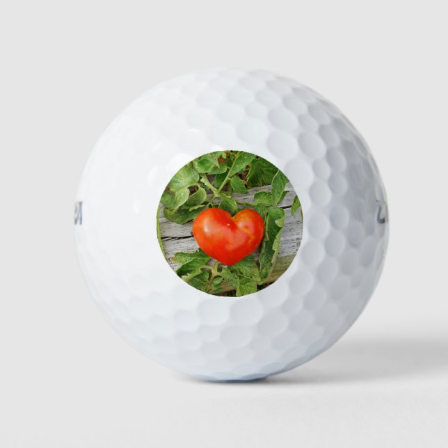 Balles De Golf Tomate en forme de coeur (Devant)