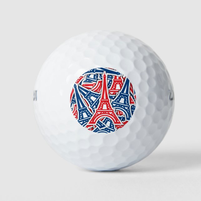 Balles De Golf Tour Eiffel, Motif France (Devant)