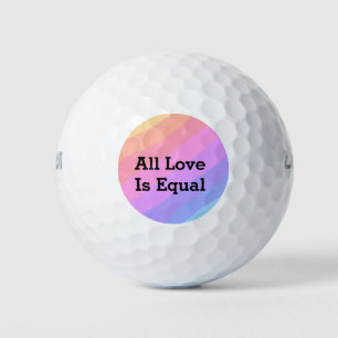 Balles De Golf Tout amour est égal arc-en-ciel fierté Mois LGBT a