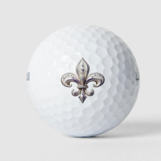 Balles De Golf Trails I Travel Fleur De Lis Design (Devant)