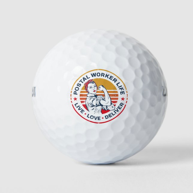Balles De Golf Travailleur de la poste Anniversaire Travailleur c (Devant)