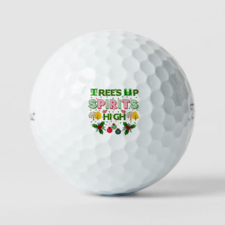Balles De Golf Trees up spirits high christmas holiday graphic