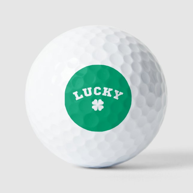 Balles De Golf Trèfle Chanceux St. Patrick (Recto)