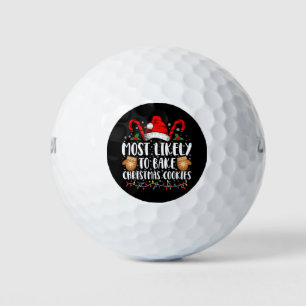 Balles De Golf Très Probablement Bake Noël Cookie Famille Xmas