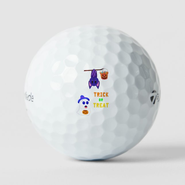 Balles De Golf Trick Ou Treat Bats Candy 31 UK Octobre Halloween (Recto)